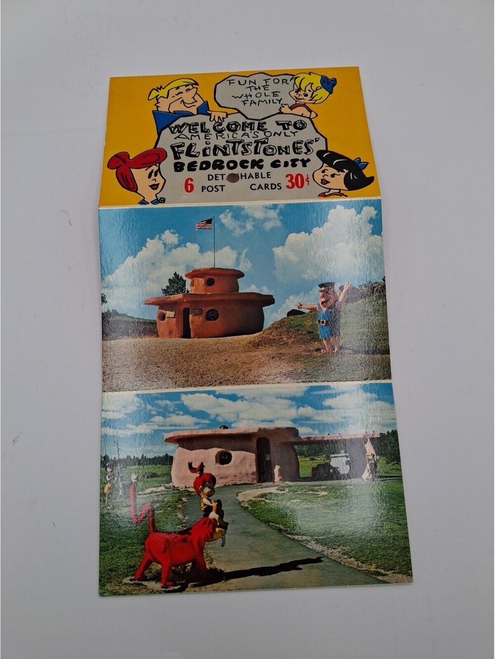 Bedrock City Flintstone Village City Hall Custer South Dakota SD Postcard Pack 6